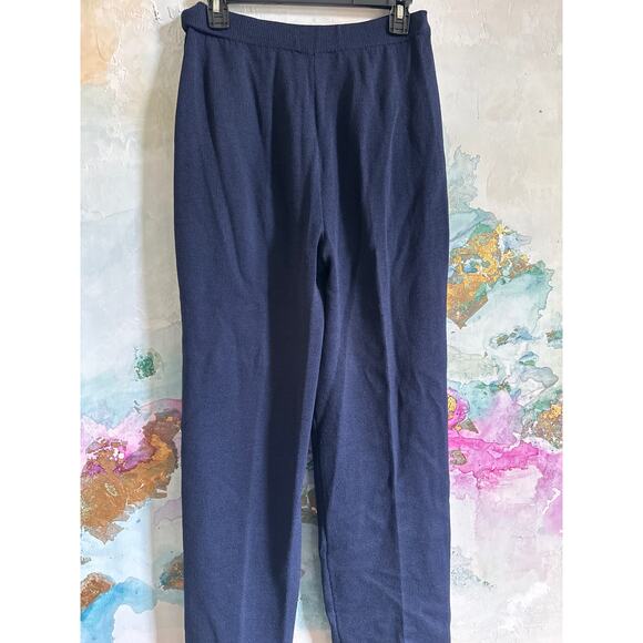 St.  John Collection by Marie Gray Navy Blue Santana Knit Pants Size 8 - Picture 1 of 6